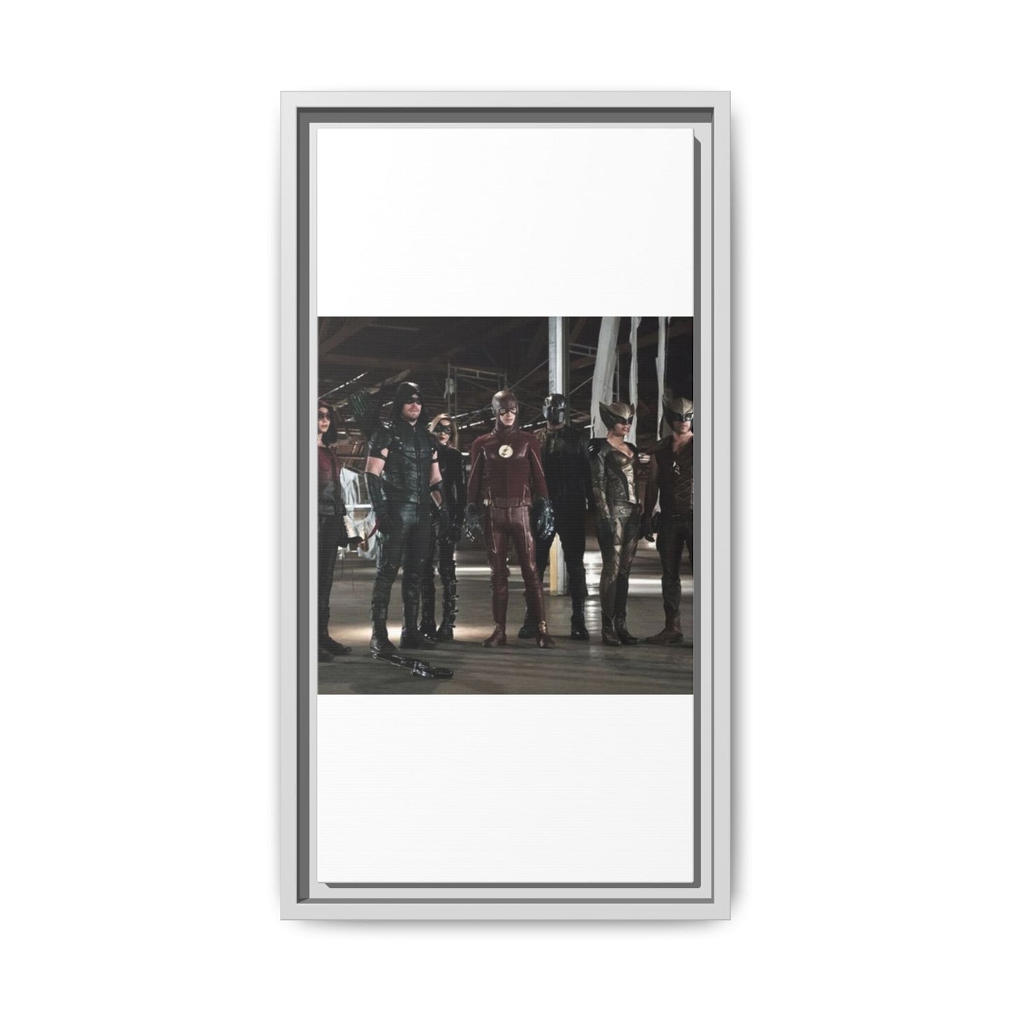 Framed Matte Canvas Panel - Superhero Team Photo Print
