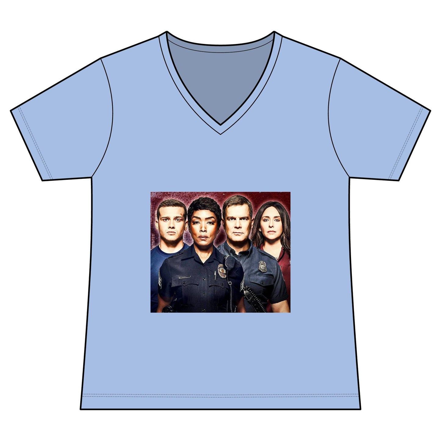 Women's TV Drama Police Squad V-Neck Tee