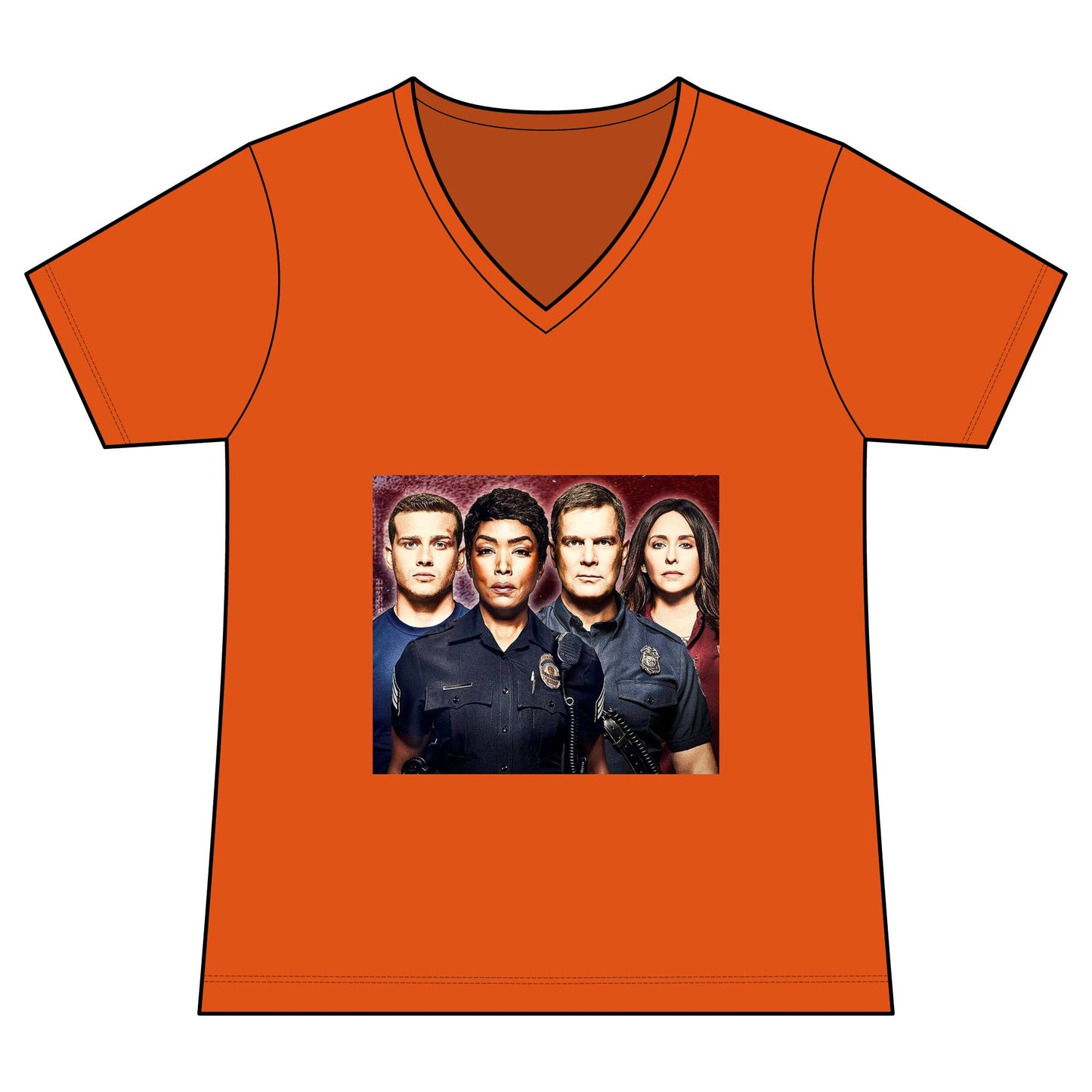 Women's TV Drama Police Squad V-Neck Tee
