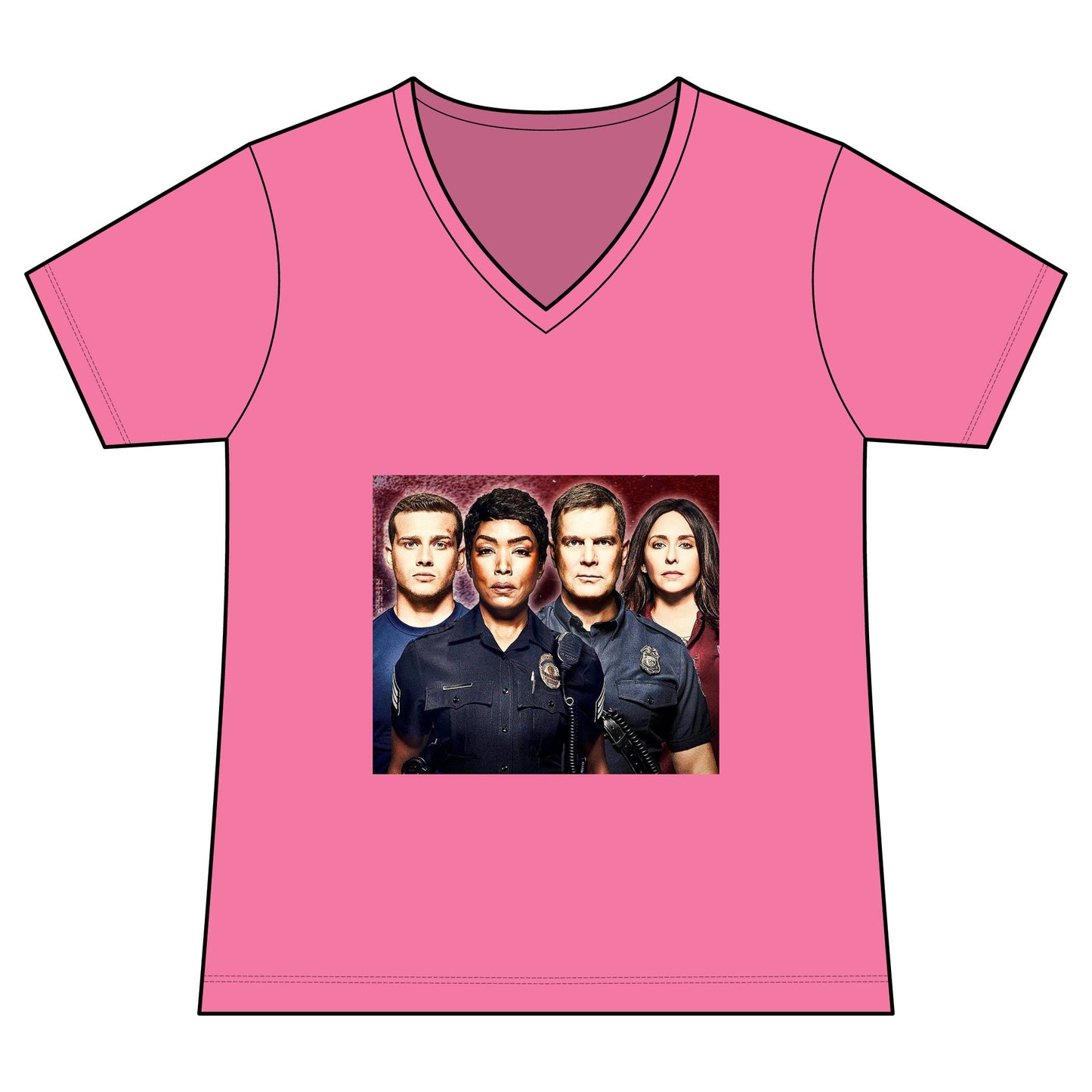Women's TV Drama Police Squad V-Neck Tee