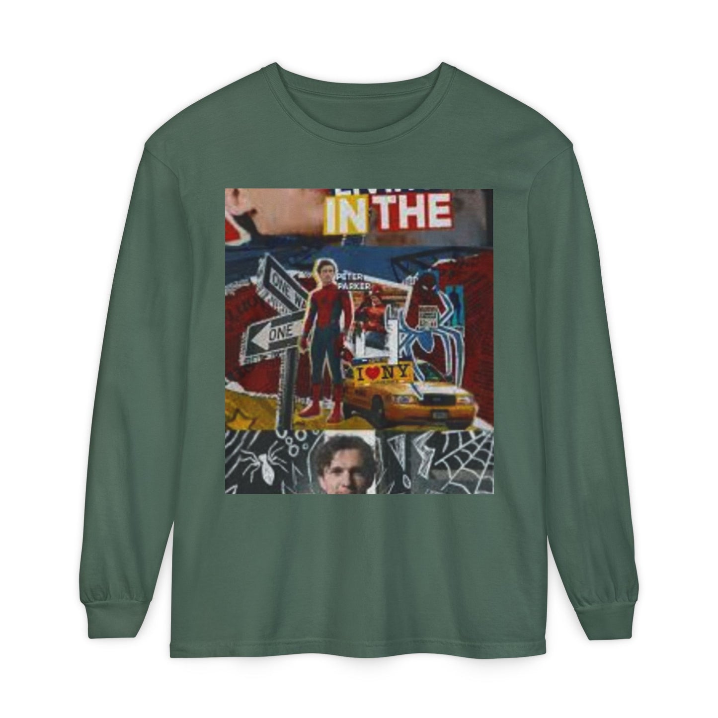 Long Sleeve T‑Shirt — Urban Collage 'In The City' Graphic