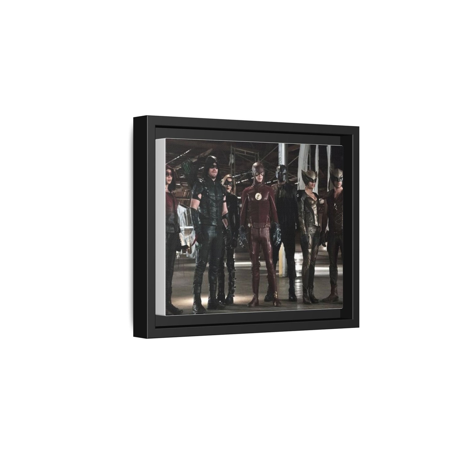Framed Matte Canvas Panel - Superhero Team Photo Print