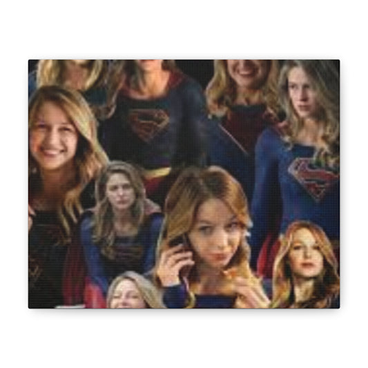 Supergirl Collage Matte Canvas Print — Stretched 1.25"