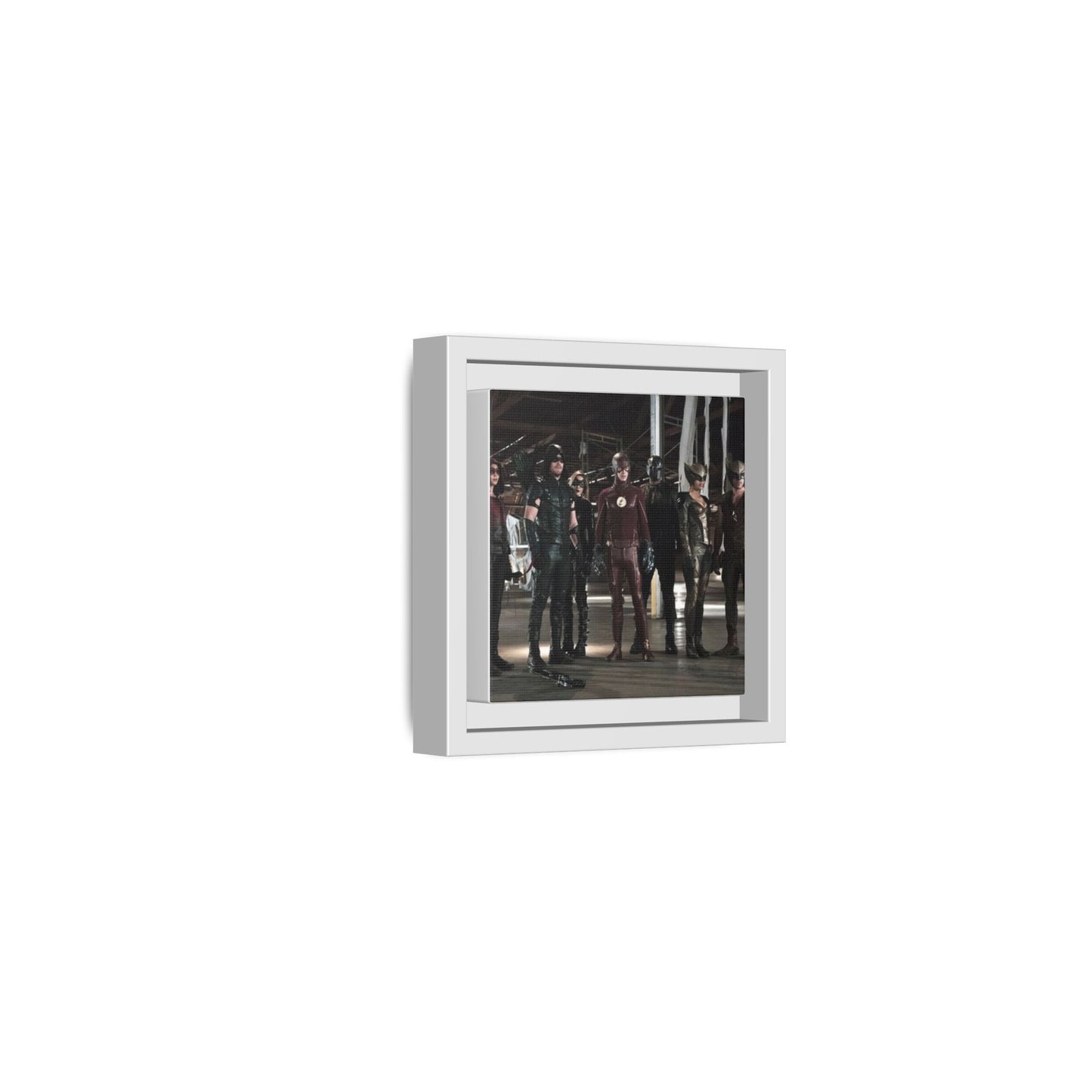 Framed Matte Canvas Panel - Superhero Team Photo Print