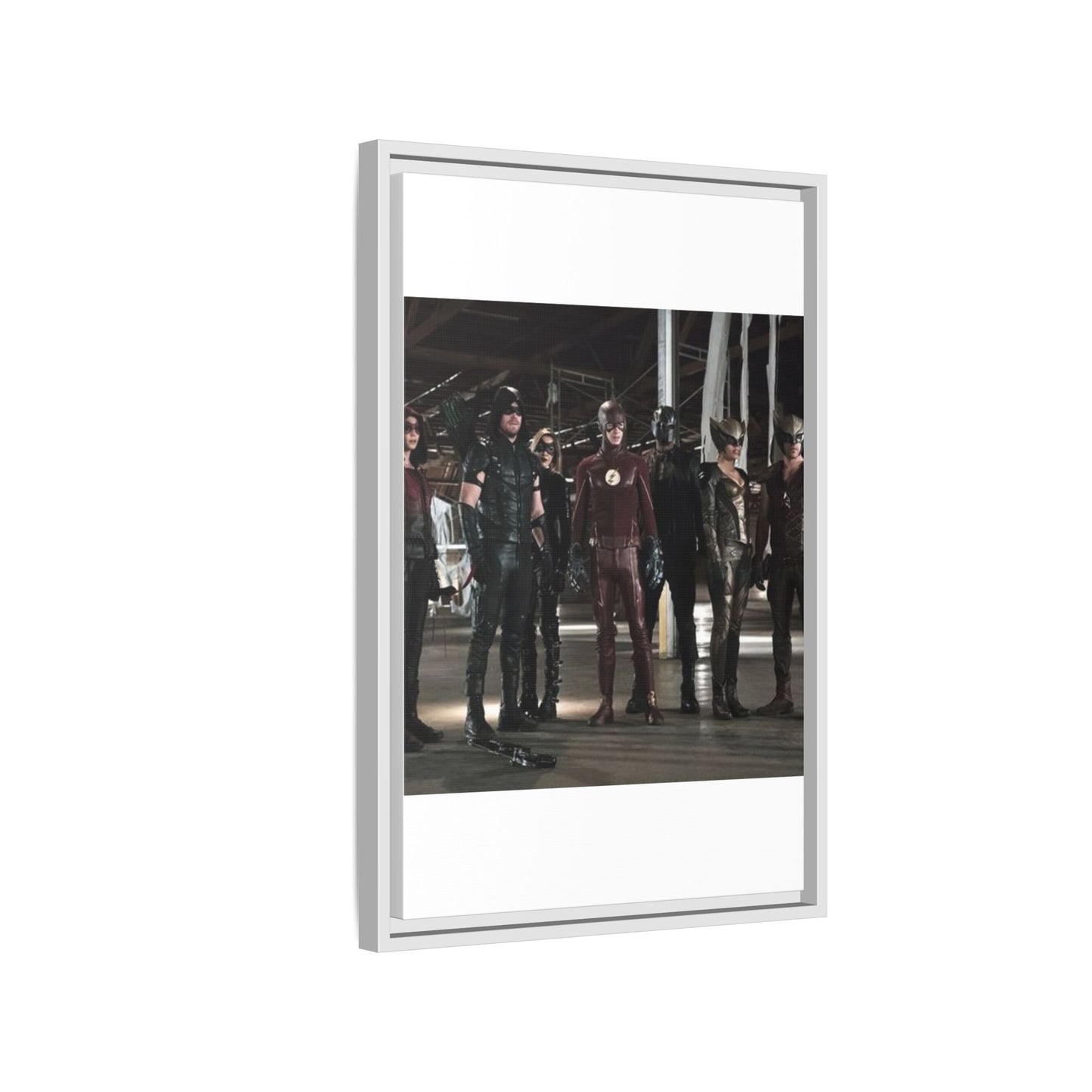 Framed Matte Canvas Panel - Superhero Team Photo Print